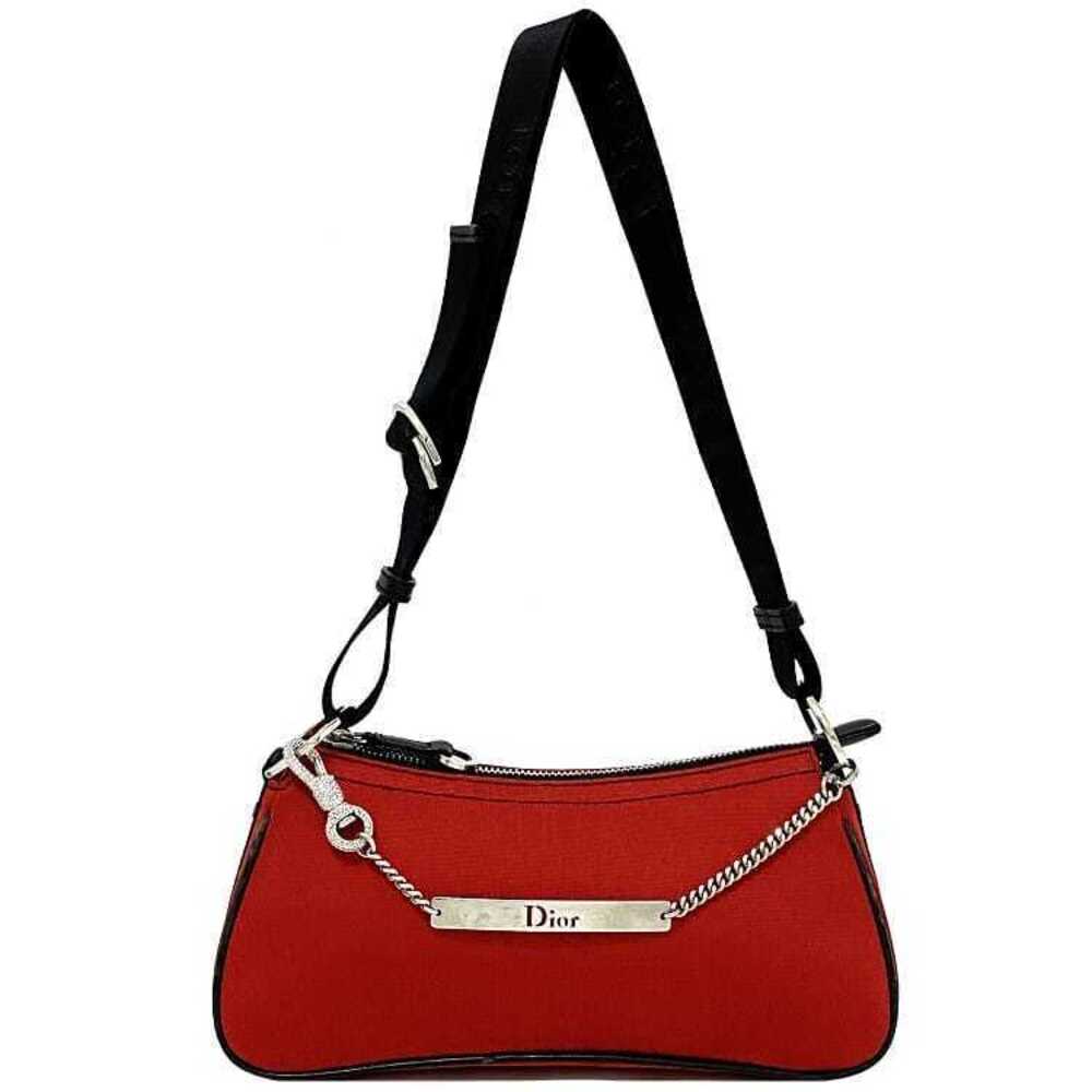 Dior Leather Semi Shoulder Pouch One Hobo Shoulder Red Silver Rhinestone Bag - Picture 2 of 6